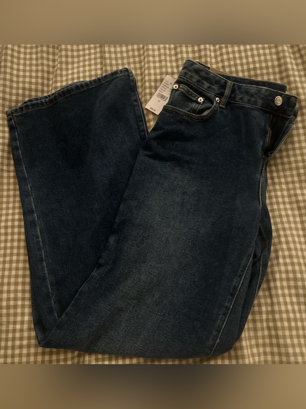 PacSun Women’s Casey Dark Wash Low rise Wide leg Jeans - Deep Blue